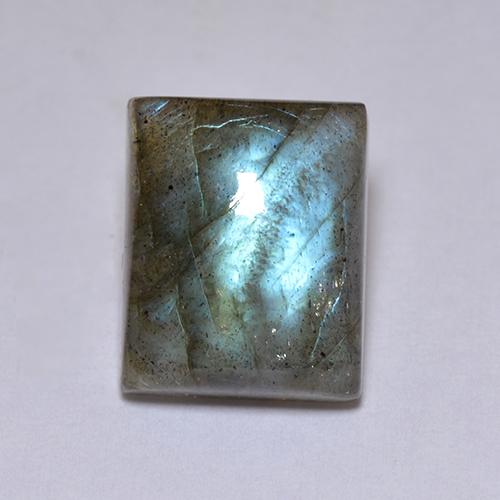 Labradorite multicolore naturelle baguette, 5,22 ct, translucide