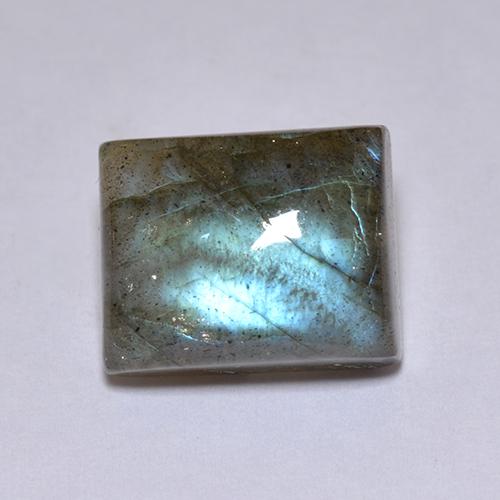 Labradorite multicolore naturelle baguette, 5,22 ct, translucide