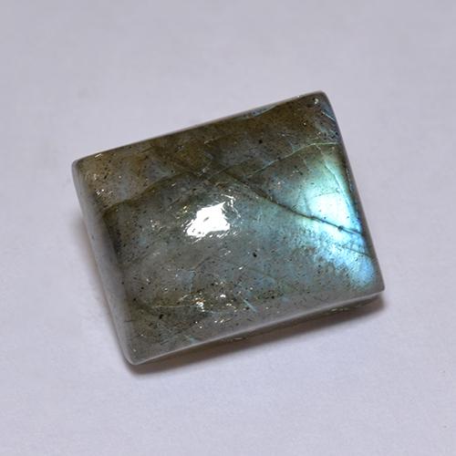 Labradorite multicolore naturelle baguette, 5,22 ct, translucide