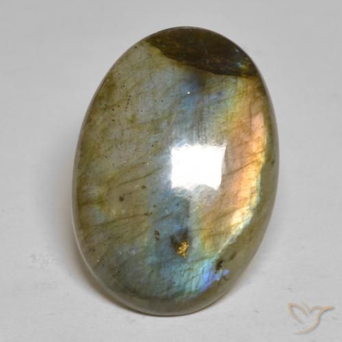 Labradorite Multicolore naturelle ovale, 15.72 ct, Opaque