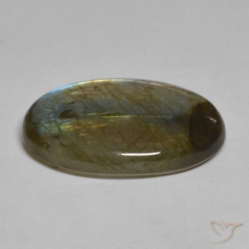 Labradorite Multicolore naturelle ovale, 15.72 ct, Opaque