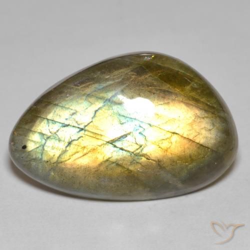 Labradorite multicolore naturelle forme fantaisie, 25,09 ct, opaque