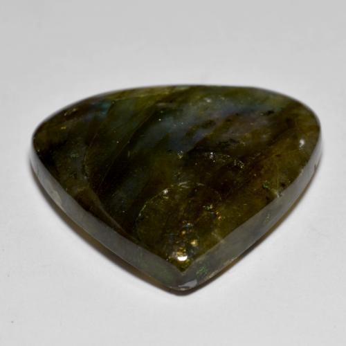 Labradorite Multicolore naturelle En forme de poire, 40.46 ct, Opaque