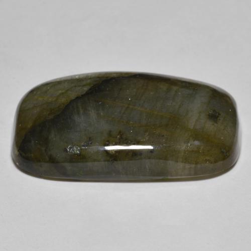 Labradorite multicolore naturelle coupe coussin, 26,00 ct, translucide