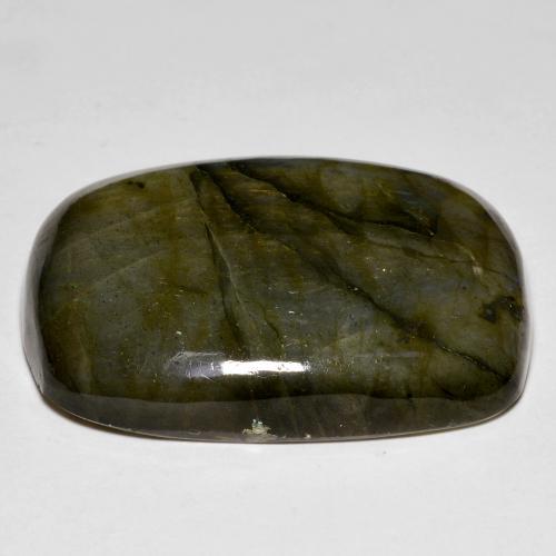 Labradorite multicolore naturelle coupe coussin, 52,60 ct, opaque