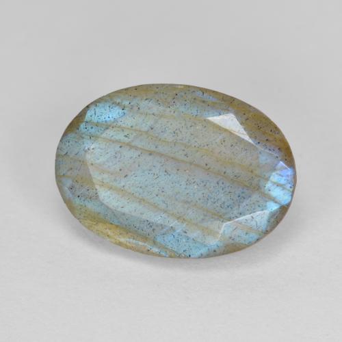 Labradorite multicolore naturelle coupe ovale, 5,30 ct, translucide