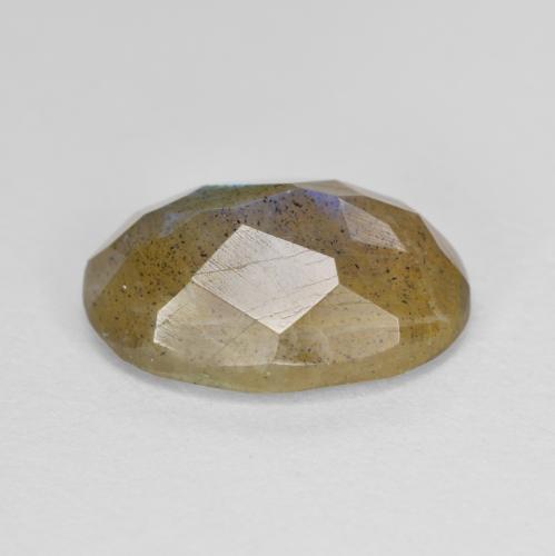 Labradorite multicolore naturelle coupe ovale, 5,30 ct, translucide