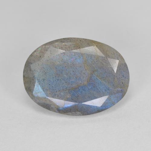 Labradorite multicolore naturelle coupe ovale, 4,45 ct, translucide