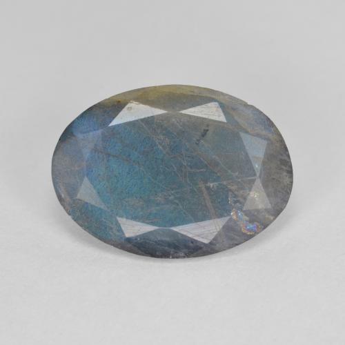 Labradorite Multicolore naturelle Coupe ovale, 3.84 ct, Translucide