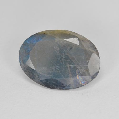 Labradorite Multicolore naturelle Coupe ovale, 3.84 ct, Translucide