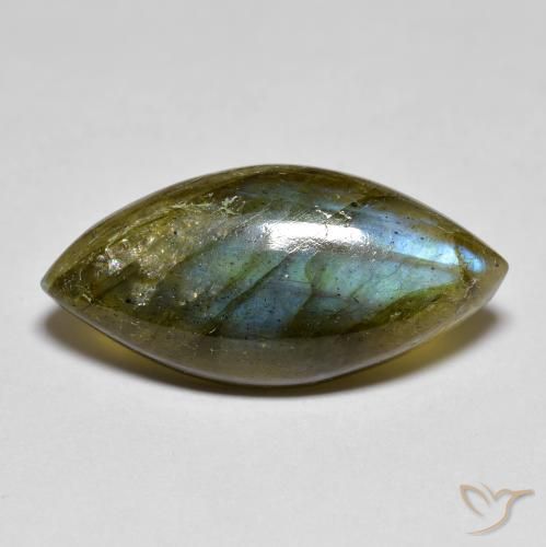 Labradorite Multicolore naturelle Marquise, 9.84 ct, Translucide