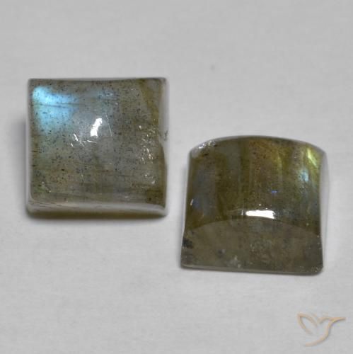 Shop natural 5.11ct Multicolore Labradorite gems, Carré, from Madagascar at GemSelect. In stock, global shipping!