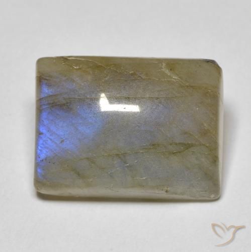 10.60ct Naturel Multicolore Labradorite, Baquette, Translucide