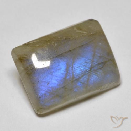 Labradorite Multicolore naturelle Baquette, 10.60 ct, Translucide