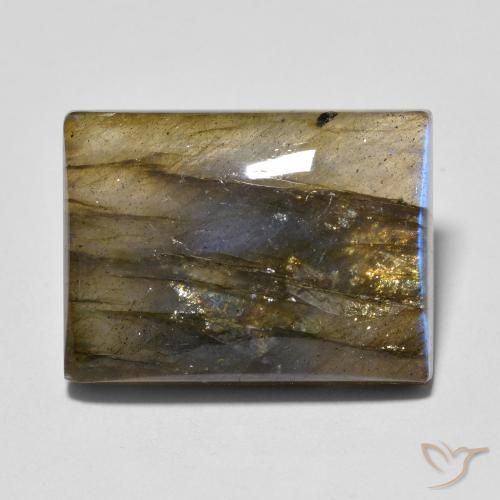 Labradorite Multicolore naturelle Baquette, 10.84 ct, Translucide