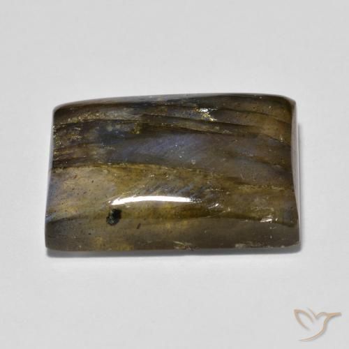 Labradorite Multicolore naturelle Baquette, 10.84 ct, Translucide