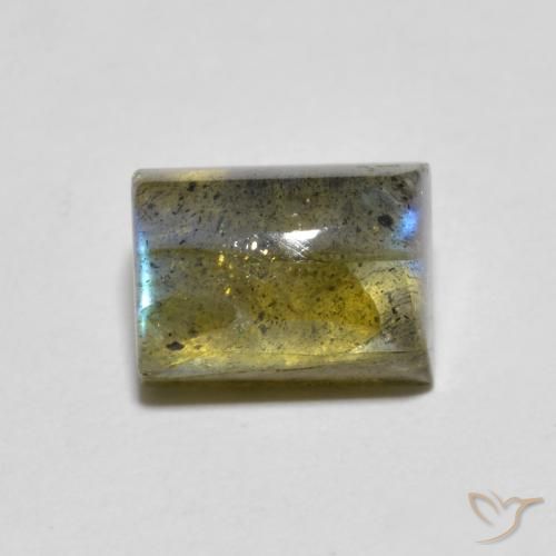 Labradorite Multicolore naturelle Baquette, 2.02 ct, Transparent