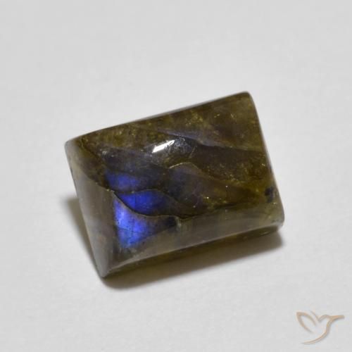 Labradorite Multicolore naturelle Baquette, 2.29 ct, Translucide