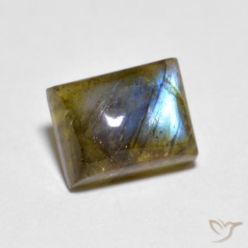 Labradorite Multicolore naturelle Baquette, 1.96 ct, Translucide