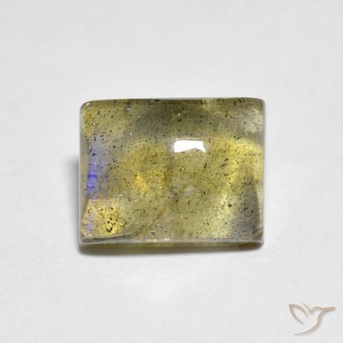 2.18ct Naturel Multicolore Labradorite, Baquette, Transparent