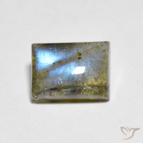 1.79ct Naturel Multicolore Labradorite, Baquette, Transparent
