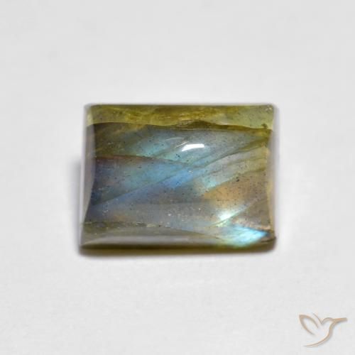 2.25ct Naturel Multicolore Labradorite, Baquette, Transparent
