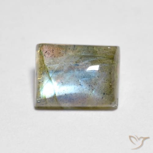 1.95ct Naturel Multicolore Labradorite, Baquette, Transparent