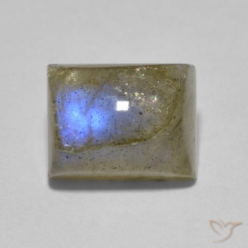 Labradorite Multicolore naturelle Baquette, 2.46 ct, Translucide