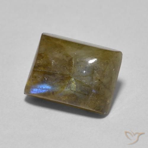 Labradorite Multicolore naturelle Baquette, 2.04 ct, Translucide