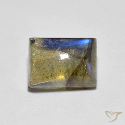 2.21ct Naturel Multicolore Labradorite, Baquette, Transparent