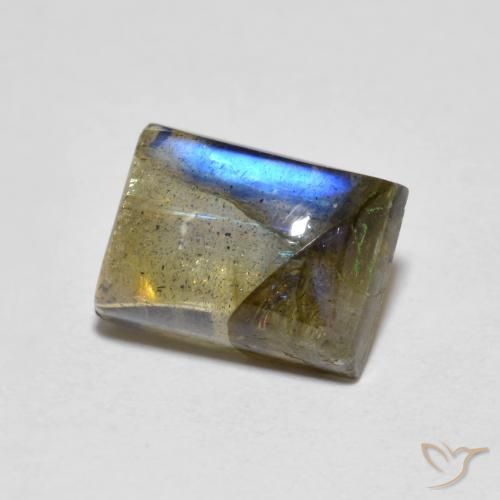 Labradorite Multicolore naturelle Baquette, 2.21 ct, Transparent