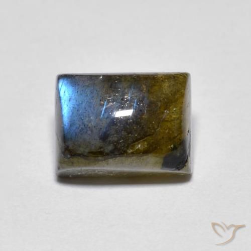 2.42ct Naturel Multicolore Labradorite, Baquette, Translucide
