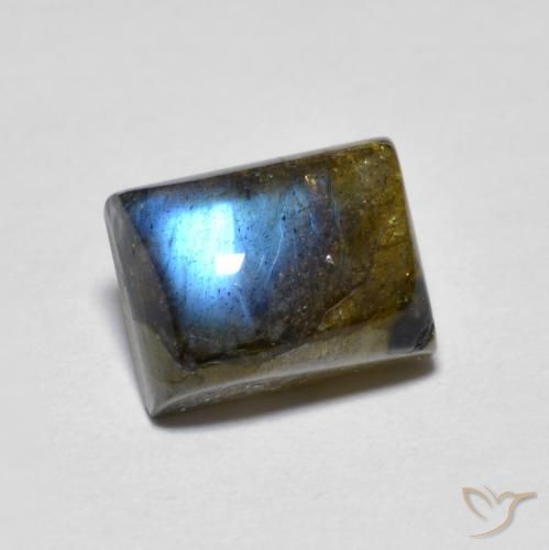 Labradorite Multicolore naturelle Baquette, 2.42 ct, Translucide