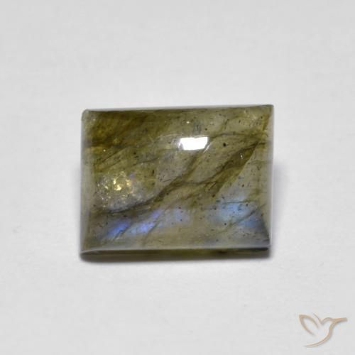 2.30ct Naturel Multicolore Labradorite, Baquette, Translucide