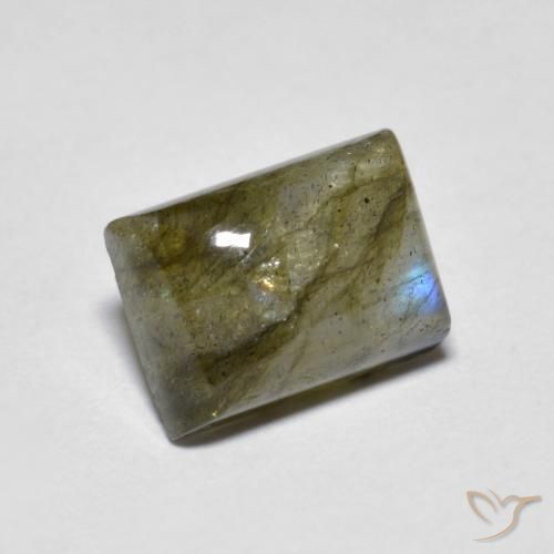 Labradorite Multicolore naturelle Baquette, 2.30 ct, Translucide