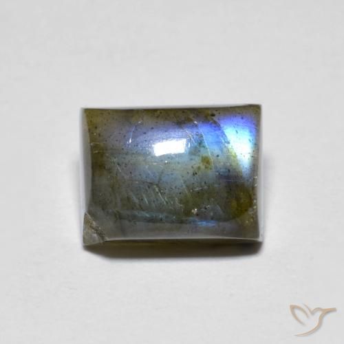 2.42ct Naturel Multicolore Labradorite, Baquette, Translucide