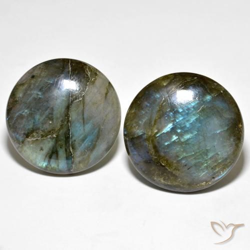 67.92ctw Naturel Multicolore Labradorite, Tour, Translucide