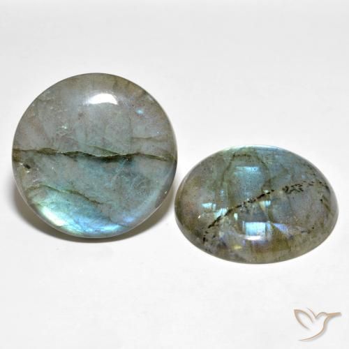62.71ctw Naturel Multicolore Labradorite, Tour, Translucide