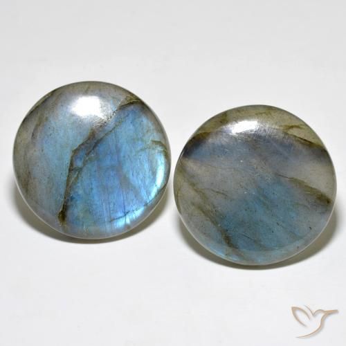 62.18ctw Naturel Multicolore Labradorite, Tour, Translucide
