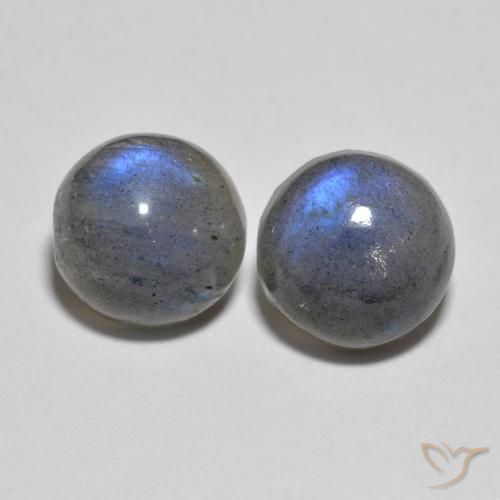 Achetez naturel 4,80ct multicolore labradorite gems, coupe roude, en provenance madagascar chez gemselect. en stock, livraison internationale!