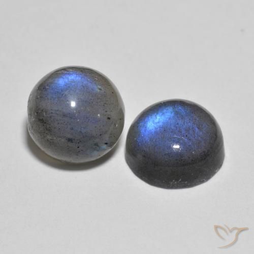 Achetez naturel 4,80ct multicolore labradorite gems, coupe roude, en provenance madagascar chez gemselect. en stock, livraison internationale!