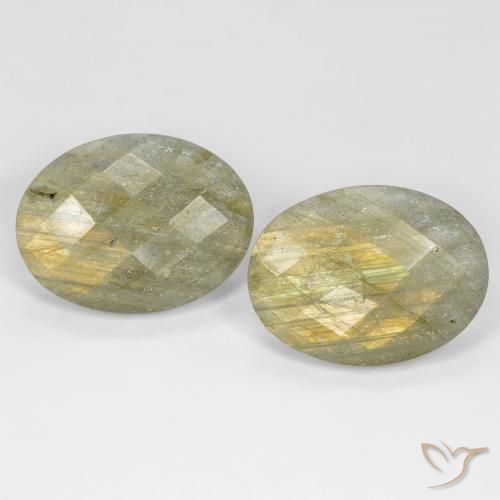 18.25ctw Naturel Multicolore Labradorite, ovale, Translucide