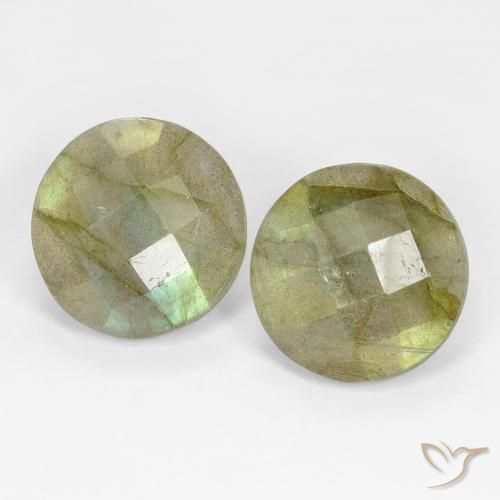 8.19ctw Naturel Multicolore Labradorite, Tour, Translucide
