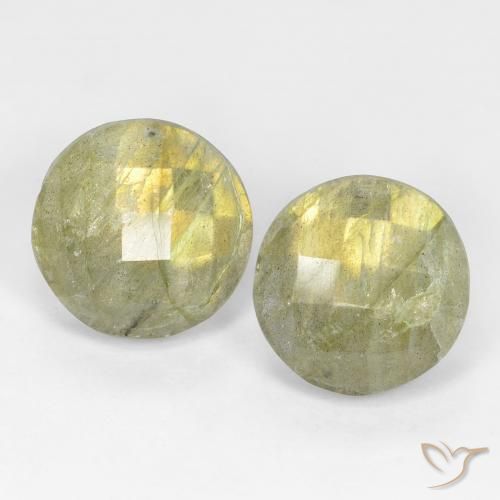 9.43ctw Naturel Multicolore Labradorite, Tour, Translucide