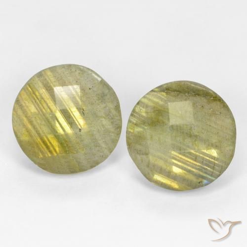 9.66ctw Naturel Multicolore Labradorite, Tour, Translucide
