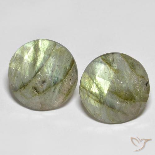 17.56ctw Naturel Multicolore Labradorite, Tour, Translucide