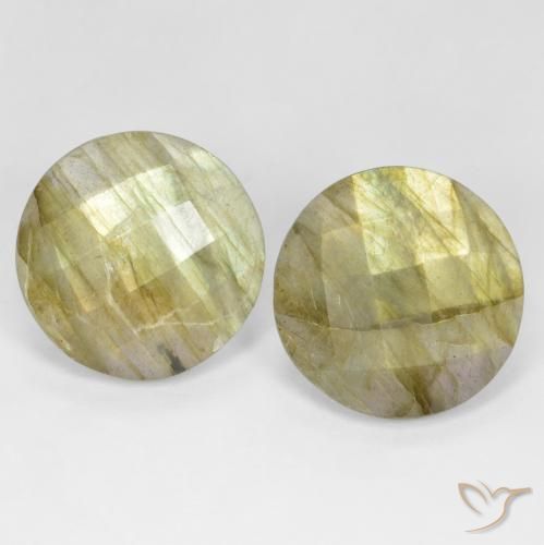 16.20ctw Naturel Multicolore Labradorite, Tour, Translucide