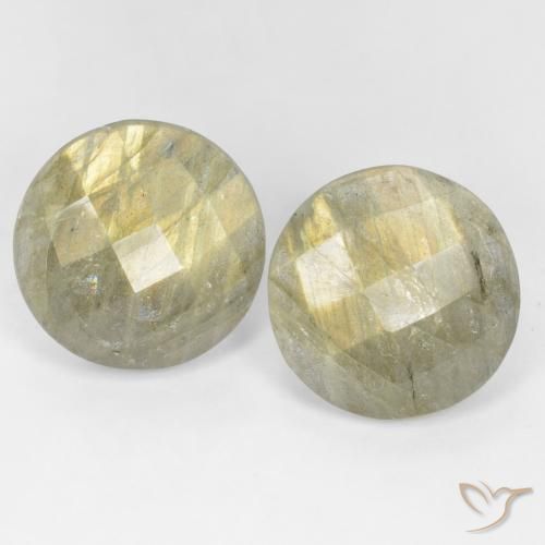 17.72ctw Naturel Multicolore Labradorite, Tour, Translucide