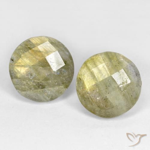 8.10ctw Naturel Multicolore Labradorite, Tour, Translucide