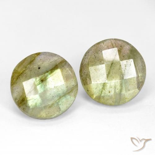 8.74ctw Naturel Multicolore Labradorite, Tour, Translucide